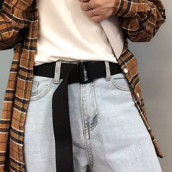Accessories - Black utility belt buckle accessory edgy
